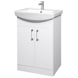 Spintelė voniai Riva SA55-4 55 cm balta, pastatoma, su praustuvu