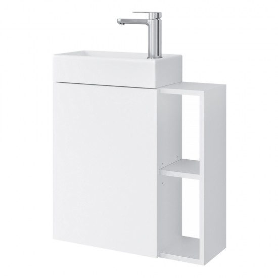 Spintelė voniai Riva SA55A 55 cm balta, su praustuvu