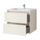 Spintelė voniai Riva SA60G 60 cm Beige matinė, stalčiai,  su praustuvu