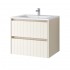 Spintelė voniai Riva SA60G 60 cm Beige matinė, stalčiai,  su praustuvu