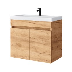Spintelė voniai Riva SA63-10E 65 cm Gold Craft Oak, durelės,  su praustuvu