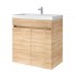 Spintelė voniai Riva SA63-10E 65 cm Sonoma Oak, durelės,  su praustuvu