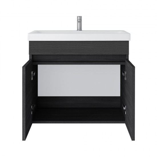Spintelė voniai Riva SA63-10E 65 cm Woodflow Ash, durelės,  su praustuvu