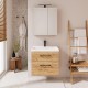 Spintelė voniai Riva SA63-2 65 cm Gold Craft Oak, stalčiai,  su praustuvu
