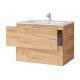 Spintelė voniai Riva SA700-6 70 cm Gold Craft Oak, stalčiai,  su praustuvu