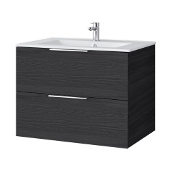 Spintelė voniai Riva SA700-6 70 cm Woodflow Ash, stalčiai,  su praustuvu