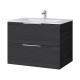 Spintelė voniai Riva SA700-6 70 cm Woodflow Ash, stalčiai,  su praustuvu