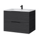 Spintelė voniai Riva SA700-6 70 cm Woodflow Ash, stalčiai,  su praustuvu