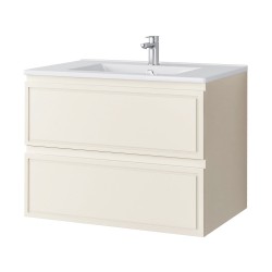 Spintelė voniai Riva SA70RV-2 70 cm Beige matinė, stalčiai,  su praustuvu