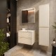 Spintelė voniai Riva SA70RV-2 70 cm Beige matinė, stalčiai,  su praustuvu
