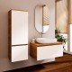 Spintelė voniai Riva SA800-GW 80 cm Gold Craft Oak / balta, stalčius,  su praustuvu