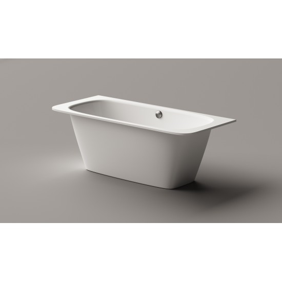 Akmens masės vonia Paa Smart 170 x 75 cm, balta, AD kampai