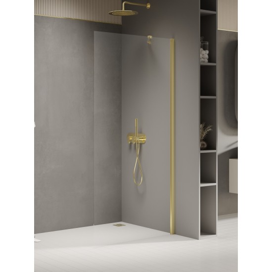 Dušo sienelė New Trendy Soleo 100 x 195 cm aukso blizgi