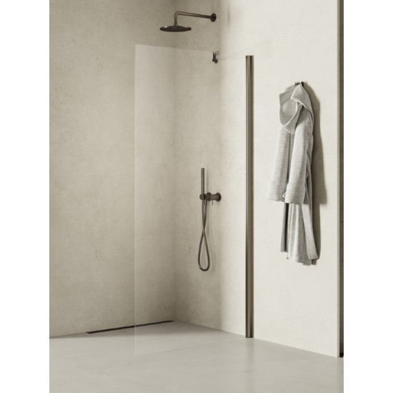 Dušo sienelė New Trendy Soleo 80 x 195 cm šlifuoto nerūdijančio plieno