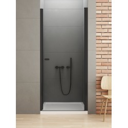 Dušo durys New Trendy Soleo I 100 cm juodas matinis + skaidrus stiklas