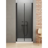 Dušo durys New Trendy Soleo II 120 cm juodas matinis + skaidrus stiklas