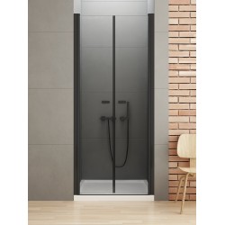 Dušo durys New Trendy Soleo II 100 cm juodas matinis + skaidrus stiklas