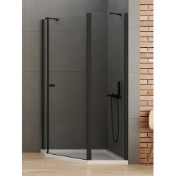 Dušo kabina New Trendy Soleo PK1 80 x 100 cm juoda matinė, skaidrus stiklas