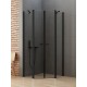 Dušo kabina New Trendy Soleo PK2 80 x 80 cm juoda matinė, skaidrus stiklas