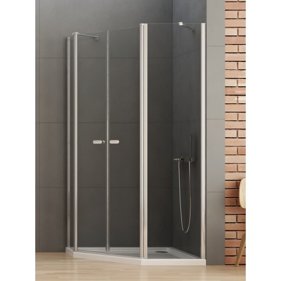 Dušo kabina New Trendy Soleo PK2 80 x 100 cm blizgus chromas, skaidrus stiklas