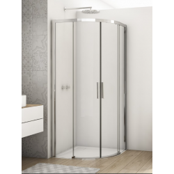 Dušo kabina Ronal Divera SRB 100 x 100 cm chromo blizgi, skaidrus stiklas