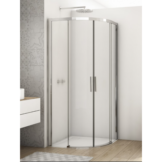 Dušo kabina Ronal Divera SRB 100 x 100 cm chromo blizgi, skaidrus stiklas