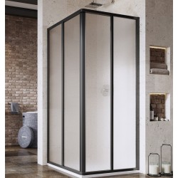 Dušo kabina Ravak Supernova SRV2 80 x 80 cm juoda, matinis stiklas