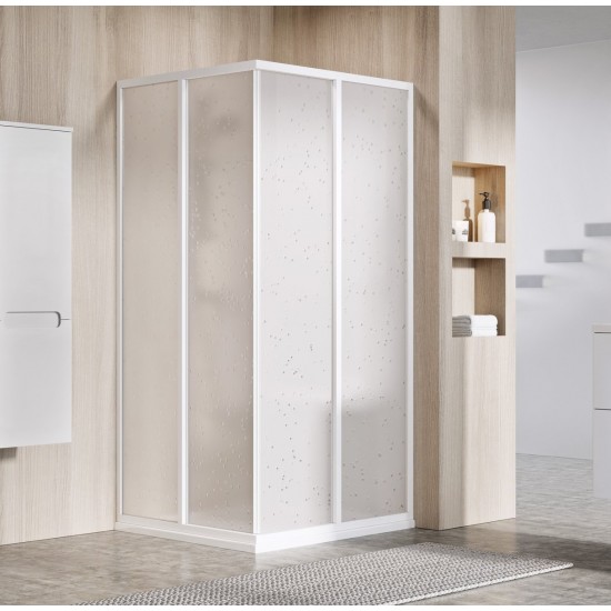 Dušo kabina Ravak Supernova SRV2 80 x 80 cm balta, matinis plastikas