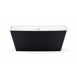 Akmens masės vonia Paa Step 170 x 89 cm balta / Glossy Black