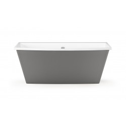 Akmens masės vonia Paa Step 170 x 89 cm balta / Glossy Grey