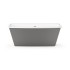Akmens masės vonia Paa Step 170 x 89 cm balta / Glossy Grey