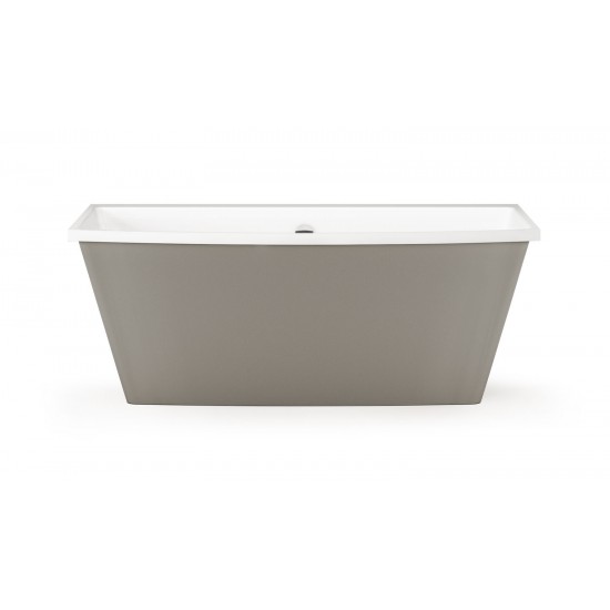 Akmens masės vonia Paa Step 170 x 89 cm balta / Glossy Smoke