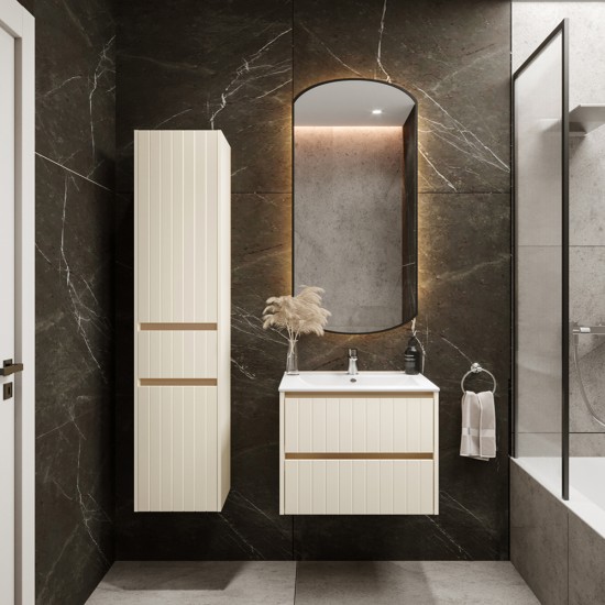Ūkinė spintelė Riva SU38G 38 cm Beige matinė 