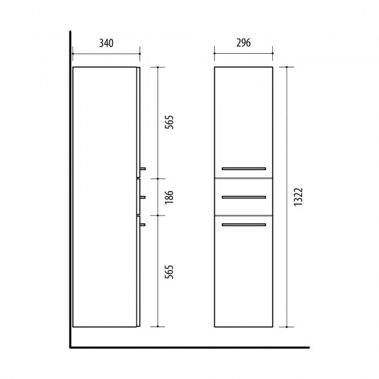 Ūkinė spintelė Riva SU30-1 30 cm Sonoma Oak