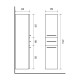 Ūkinė spintelė Riva SU30-1 30 cm Sonoma Oak