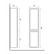 Ūkinė spintelė Riva SU38RV-2 38 cm Beige matinė 