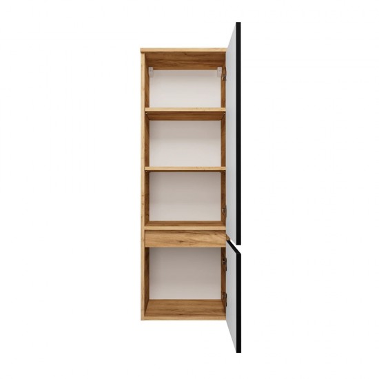 Ūkinė spintelė Riva SU40-GB 40 cm Gold Craft Oak / juoda