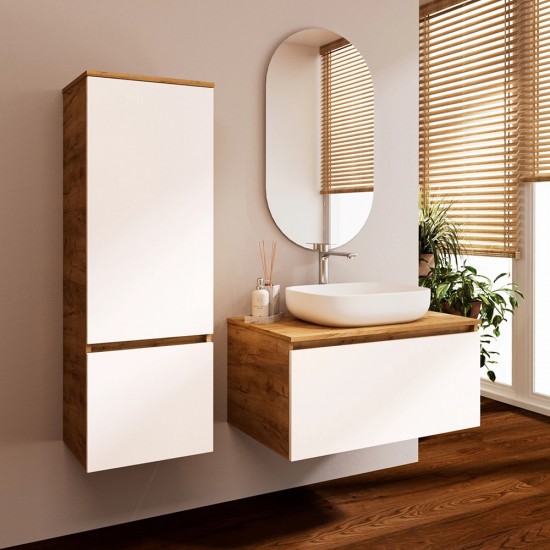 Ūkinė spintelė Riva SU40-GW 40 cm Gold Craft Oak / balta 