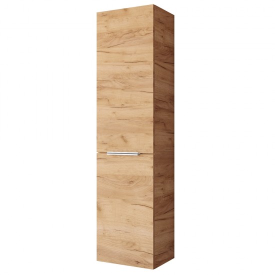 Ūkinė spintelė Riva SU42 42 cm Gold Craft Oak, su skalbinių krepšiu 