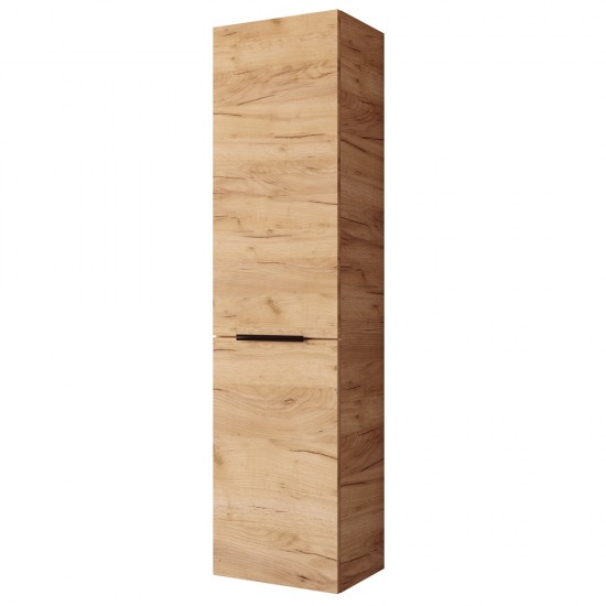 Ūkinė spintelė Riva SU42 42 cm Gold Craft Oak, su skalbinių krepšiu 