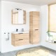 Ūkinė spintelė Riva SU42 42 cm Gold Craft Oak, su skalbinių krepšiu 