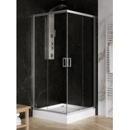 Dušo kabina New Trendy Suvia KV 90 x 90 cm blizgus chromas, skaidrus stiklas
