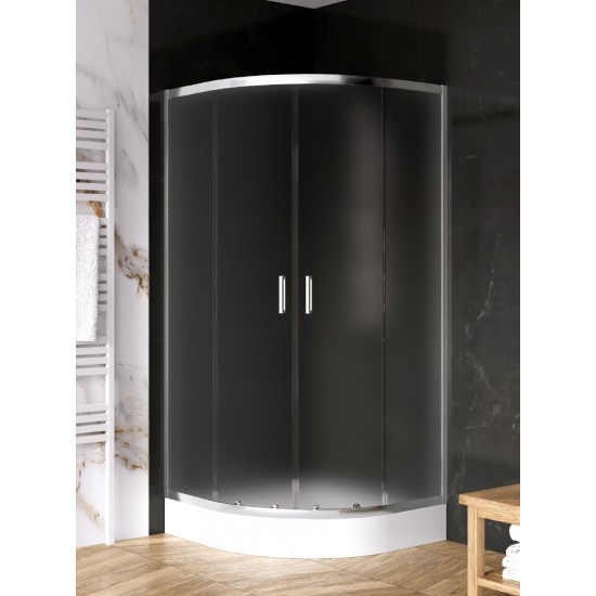 Dušo kabina New Trendy Suvia PV 80 x 80 cm blizgus chromas, matinis stiklas