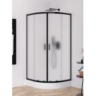 Dušo kabina New Trendy Suvia PV 90 x 90 cm juoda, matinis stiklas