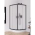 Dušo kabina New Trendy Suvia PV 90 x 90 cm juoda, matinis stiklas