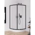 Dušo kabina New Trendy Suvia PV 90 x 90 cm juoda, skaidrus stiklas