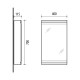 Veidrodinė spintelė Riva SV40  40 cm balta