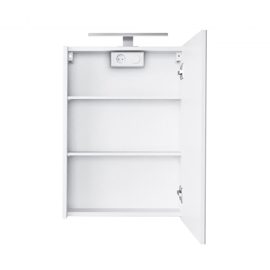 Veidrodinė spintelė Riva SV45DZ 46 cm balta, su apšvietimu