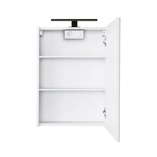 Veidrodinė spintelė Riva SV45DZ 46 cm balta, su apšvietimu