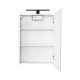 Veidrodinė spintelė Riva SV45DZ 46 cm balta, su apšvietimu